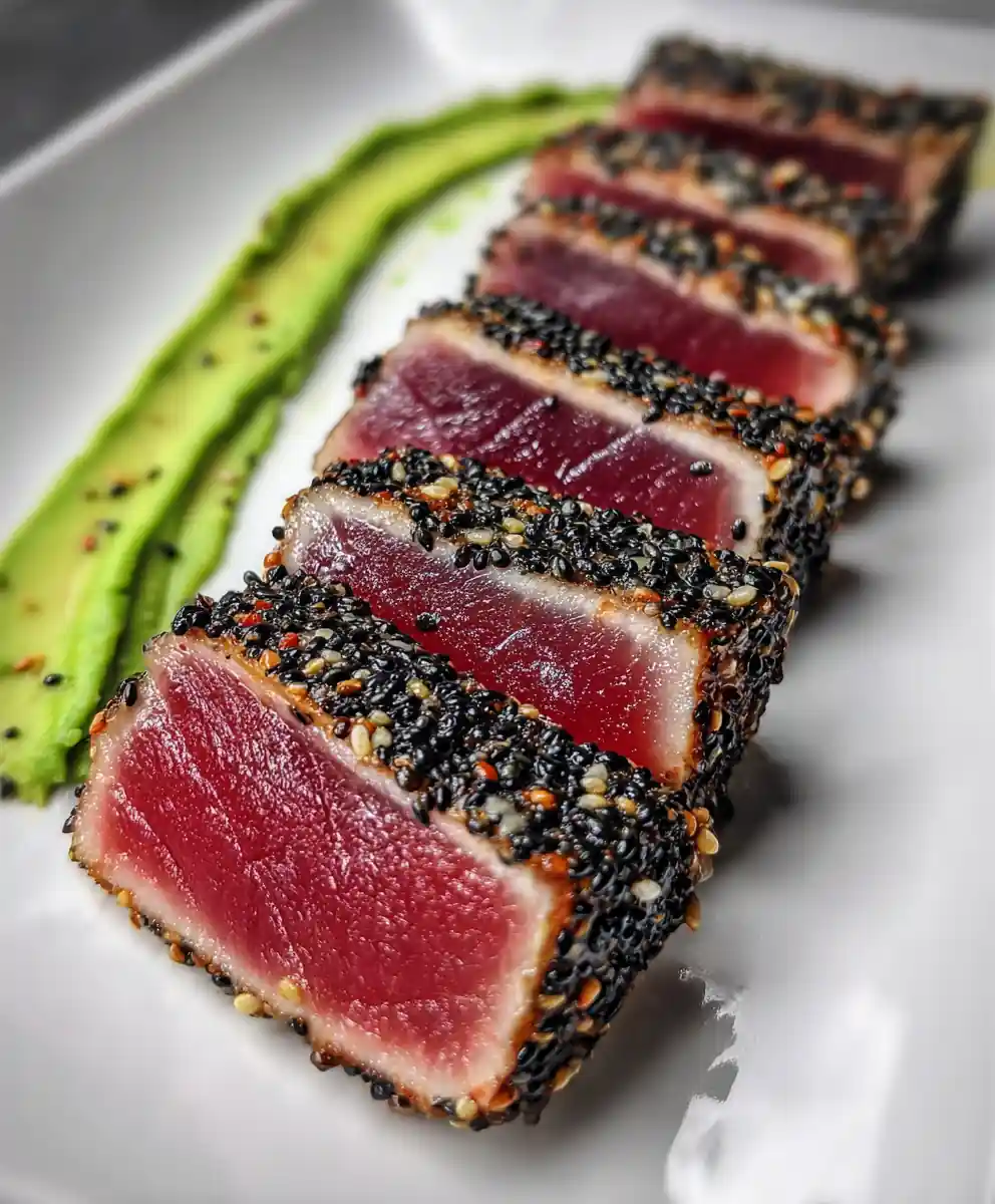 Ahi Tuna Recipe Black Sesame Crust With Avocado Stripe 5 ahi tuna recipe Black Sesame Crust With Avocado Stripe
