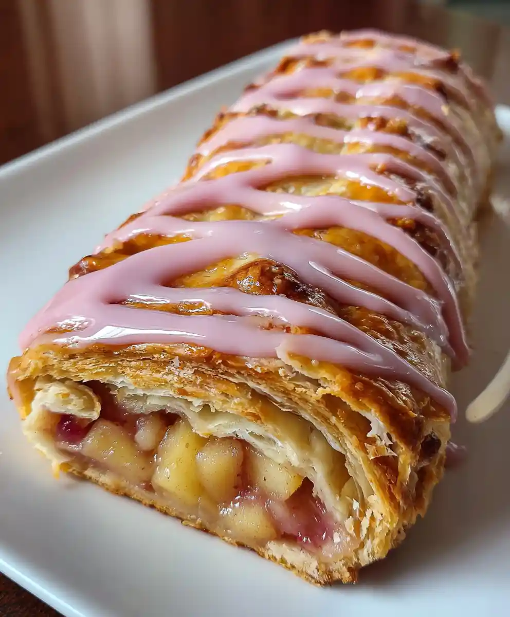 Apple Strudel Recipe With Cherry Stripe Icing 5 apple strudel recipe with Cherry Stripe Icing