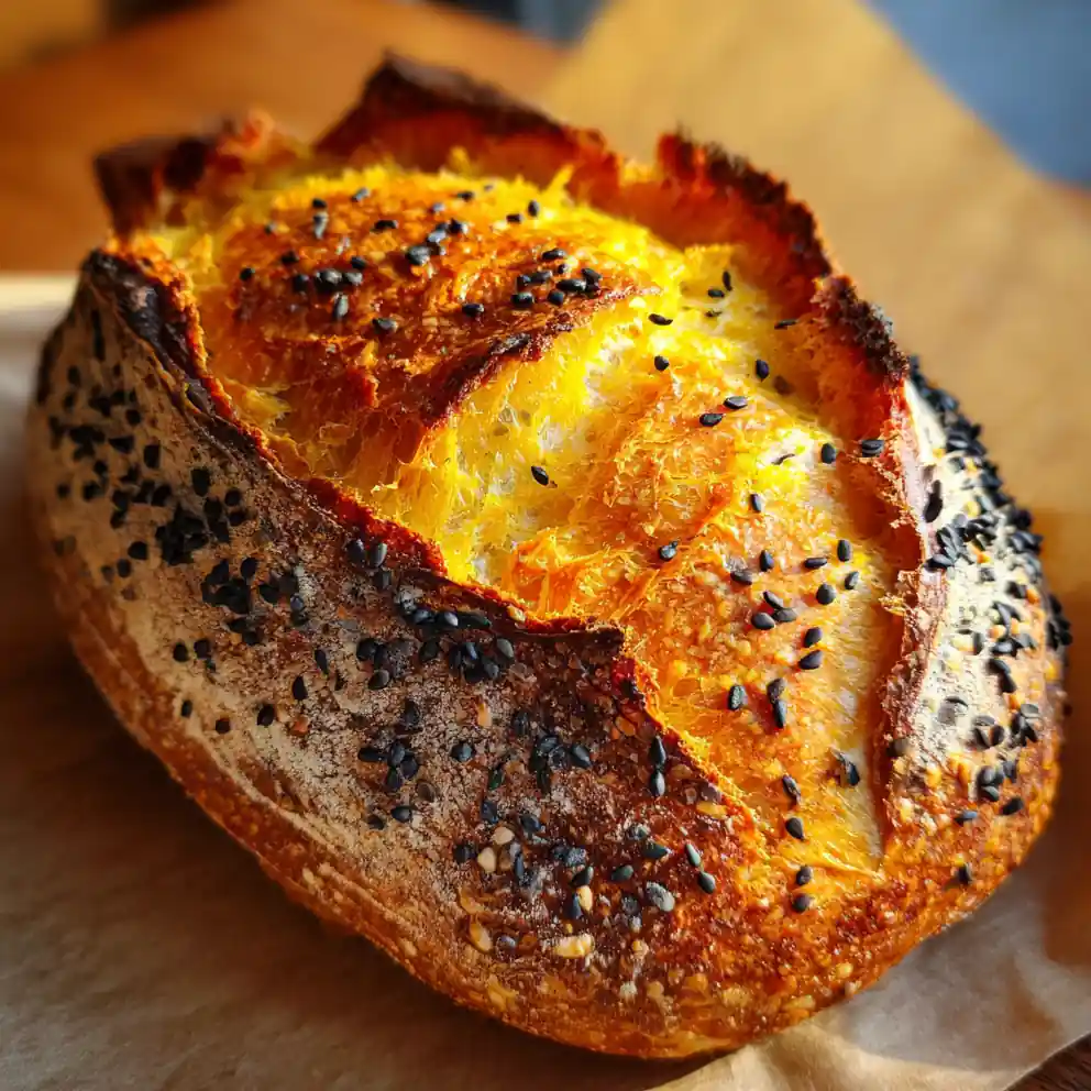 Artisan Bread Recipe Turmeric Crust With Black Sesame 1760778723.9568794