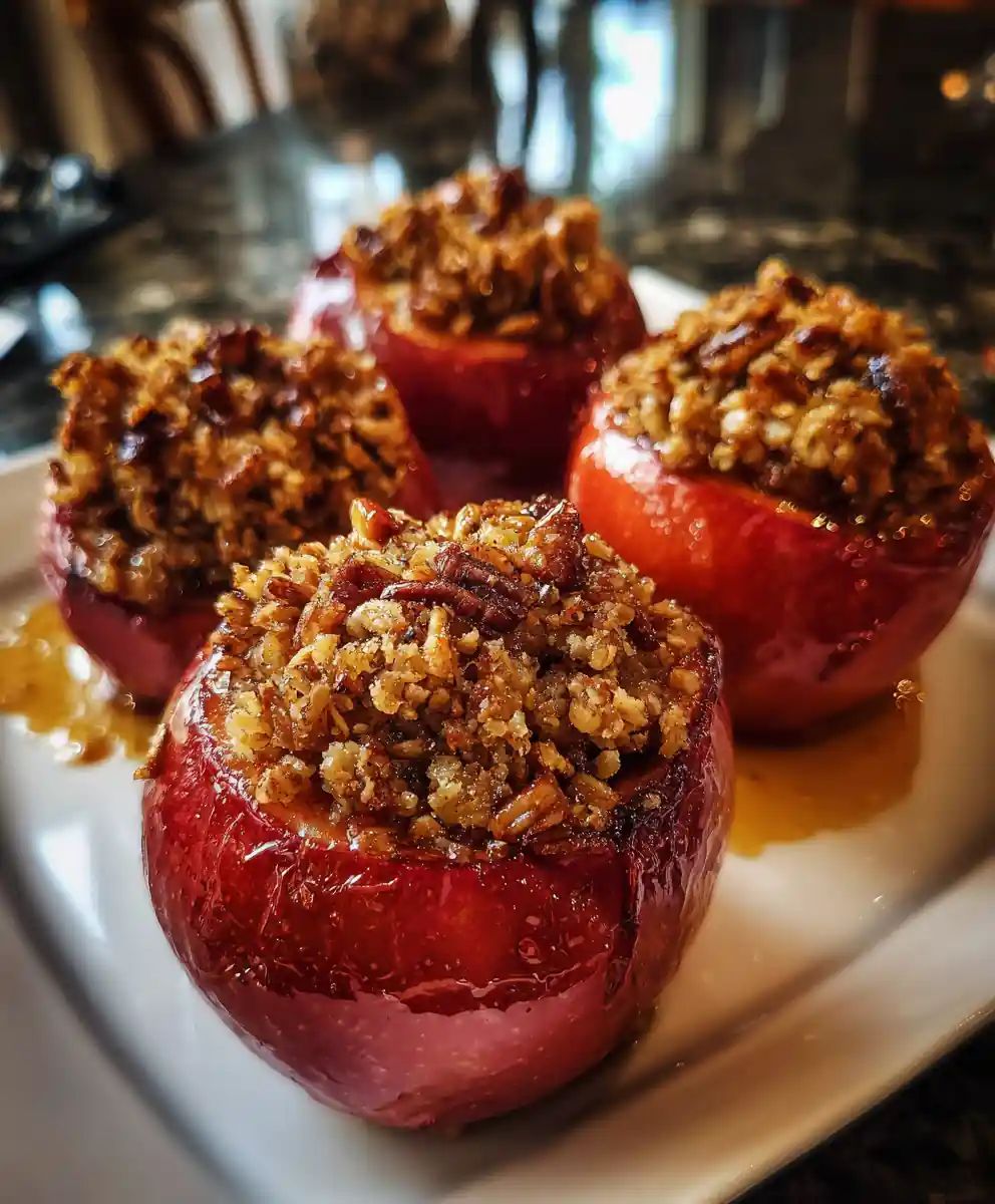 Baked Apples Recipe Maple Pecan Crumble With Crimson Skins 5 baked apples recipe Maple Pecan Crumble With Crimson Skins