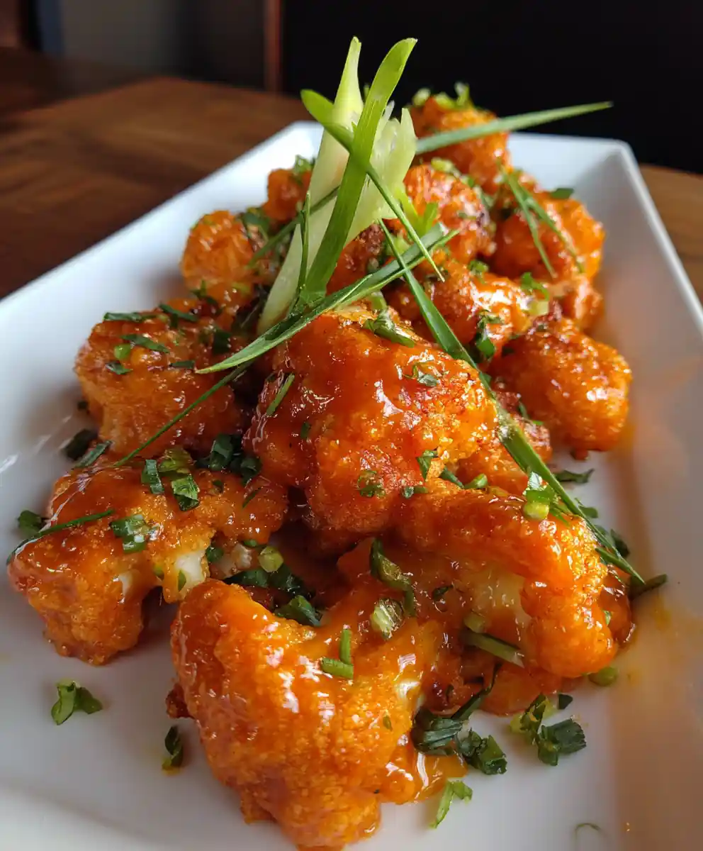 Buffalo Cauliflower Recipe Hot Sauce Lacquer With Celery Ribbons 5 buffalo cauliflower recipe Hot Sauce Lacquer With Celery Ribbons