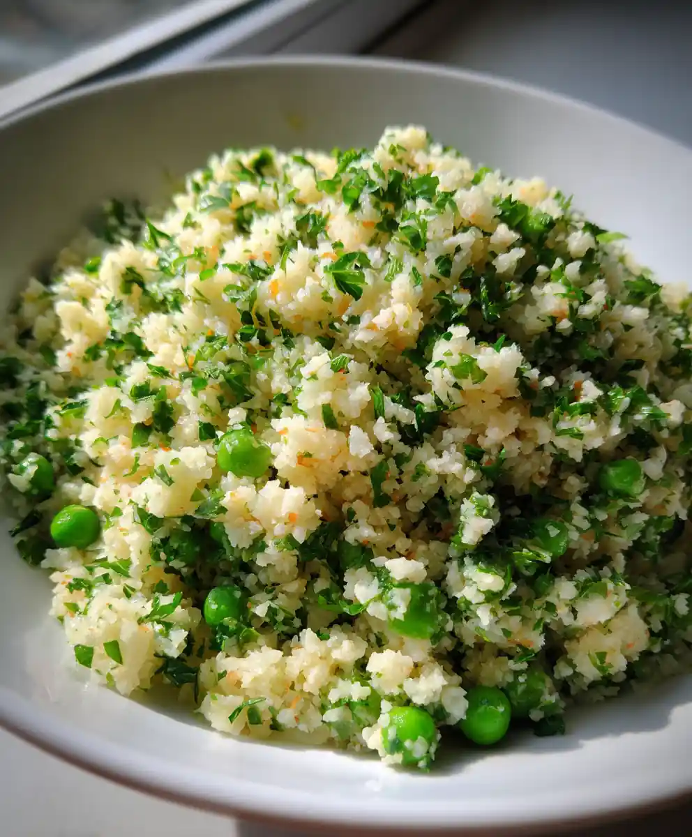 Cauliflower Rice Recipe Green Herb Pilaf With Pea Dots 5 cauliflower rice recipe Green Herb Pilaf with Pea Dots