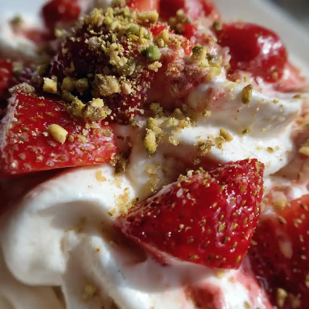 Fresas Con Crema Recipe With Pistachio Dusting 1761402004.5511162