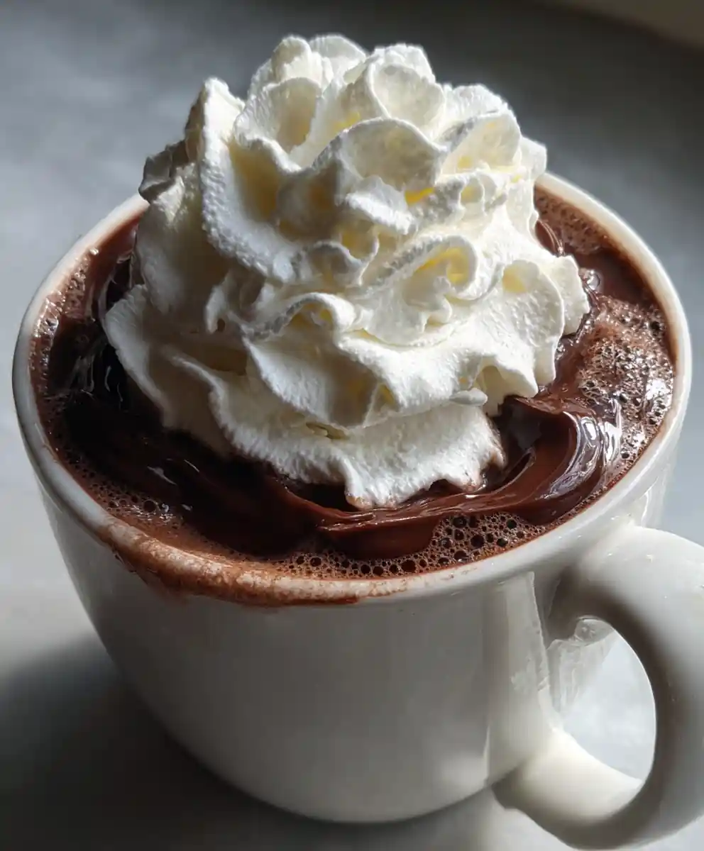 Hot Cocoa Recipe Thick Cocoa With Whipped Cream Peaks 5 hot cocoa recipe Thick Cocoa With Whipped Cream Peaks