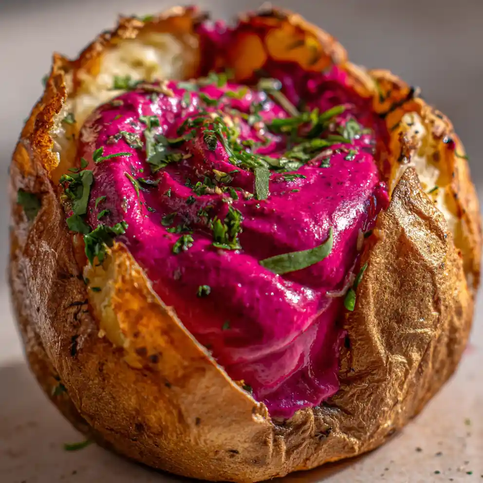 Jacket Potato Recipe Golden Jacket With Beetroot Tahini 4 jacket potato recipe Golden Jacket with Beetroot Tahini