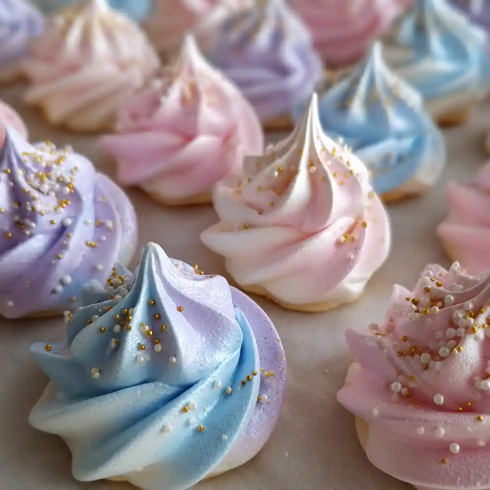 Meringue Cookies Recipe Pastel Swirl Kisses With Sprinkle Snow 1761942228.5377285
