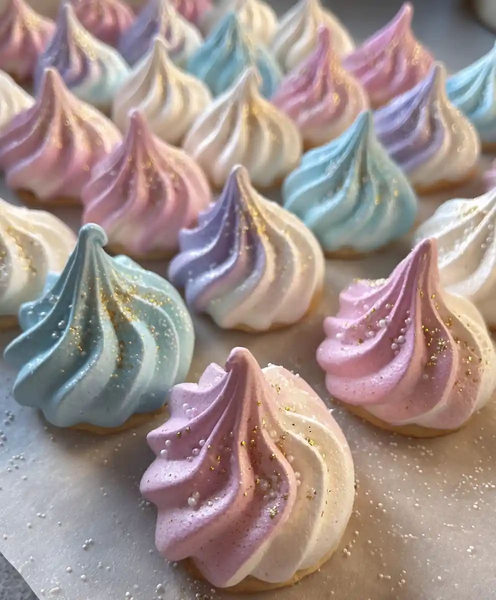 Meringue Cookies Recipe Pastel Swirl Kisses With Sprinkle Snow 5 meringue cookies recipe Pastel Swirl Kisses with Sprinkle Snow