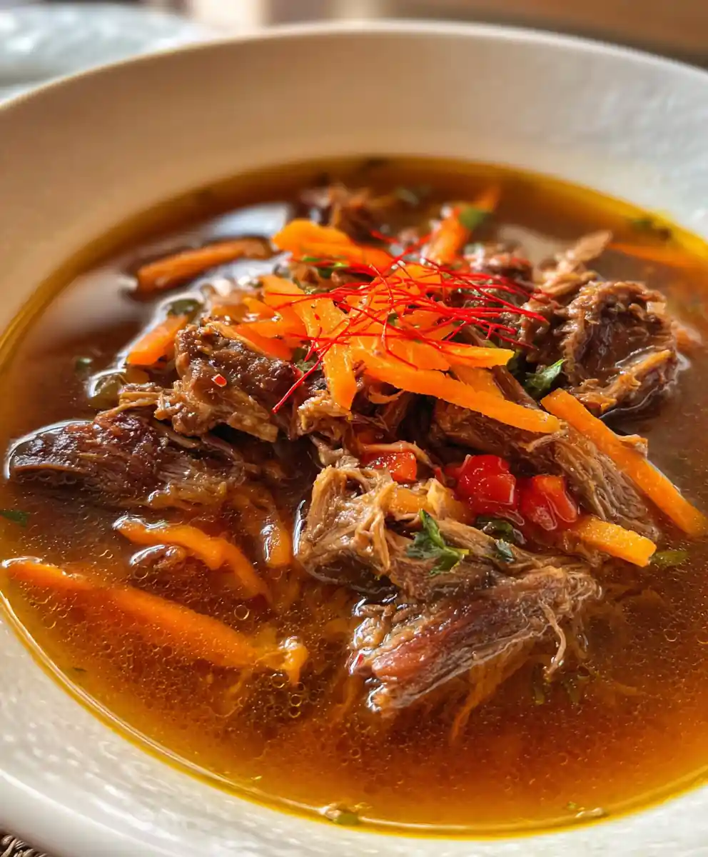 Oxtail Soup Recipe With Carrot And Chili Ribbon 5 oxtail soup recipe with Carrot and Chili Ribbon