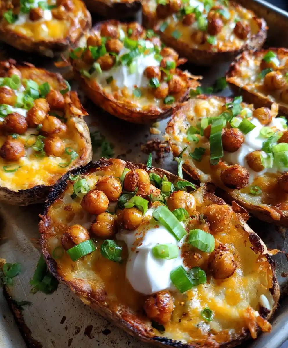 Potato Skins Recipe Cheddar Melt With Scallion Stripes 5 potato skins recipe Cheddar Melt With Scallion Stripes