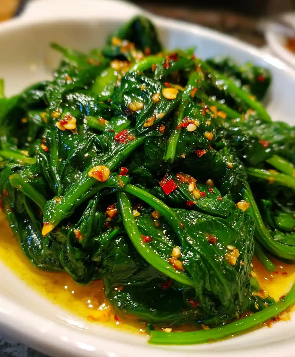 Sauteed Spinach Recipe With Garlic Chili Gloss 5 sauteed spinach recipe with Garlic Chili Gloss