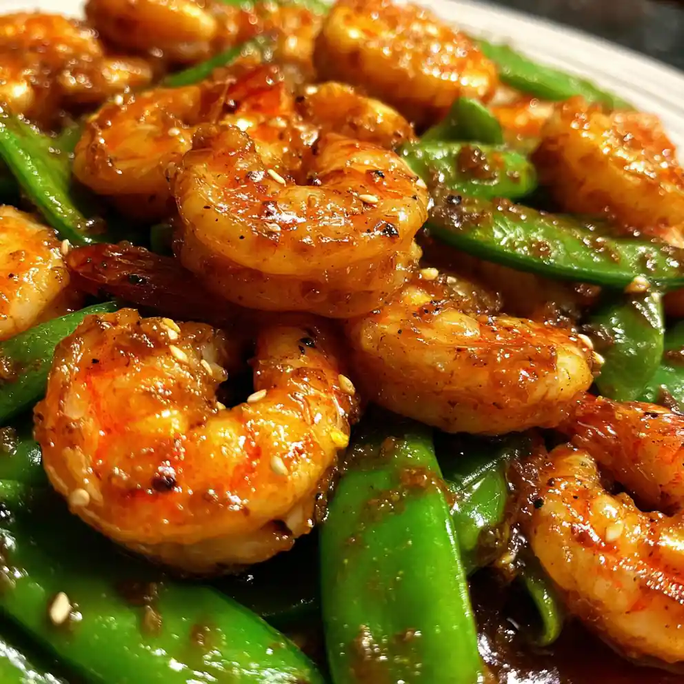 Shrimp Stir Fry Recipe Ginger Garlic Glaze With Snap Peas 1760962251.7500083