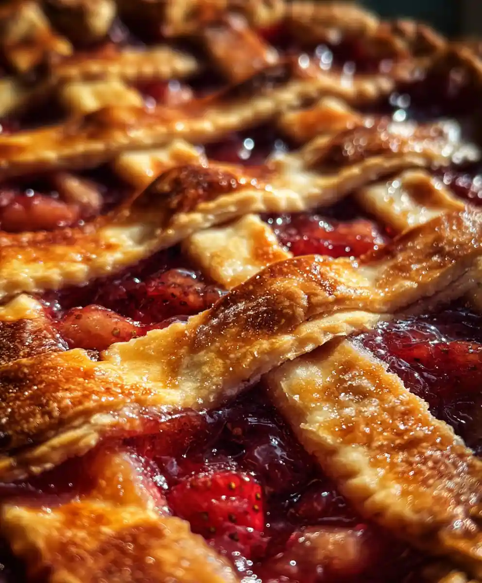 Strawberry Rhubarb Pie Recipe Braided Top With Ruby Lattice 5 strawberry rhubarb pie recipe Braided Top With Ruby Lattice
