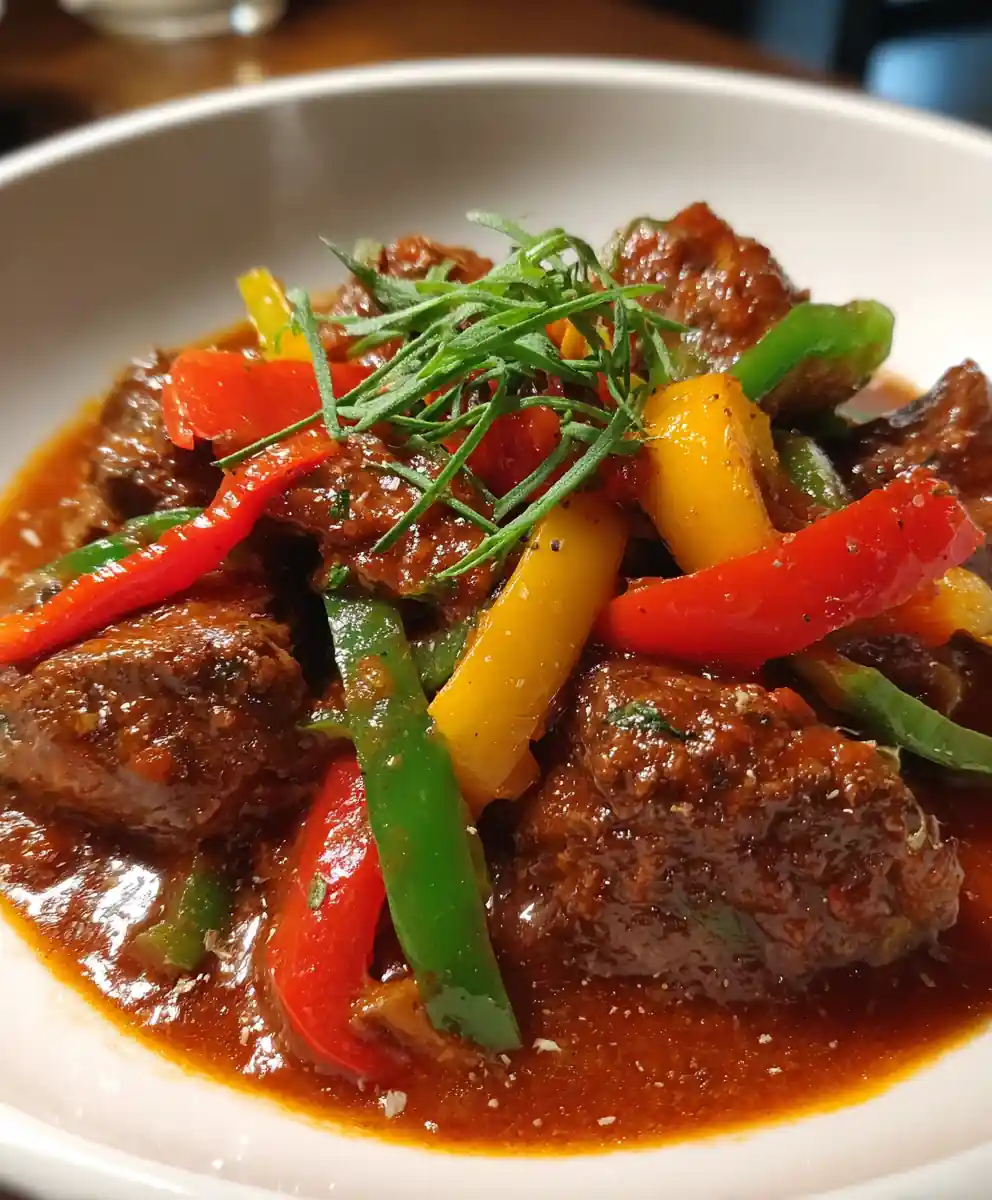 Swiss Steak Recipe Tomato Paprika Gravy With Pepper Strips 5 swiss steak recipe Tomato Paprika Gravy With Pepper Strips