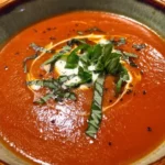 Tomato Basil Soup Recipe Basil Oil Spiral And Cream Dot 6 Tomato Basil Soup Recipe Basil Oil Spiral And Cream Dot 1760781815.507114