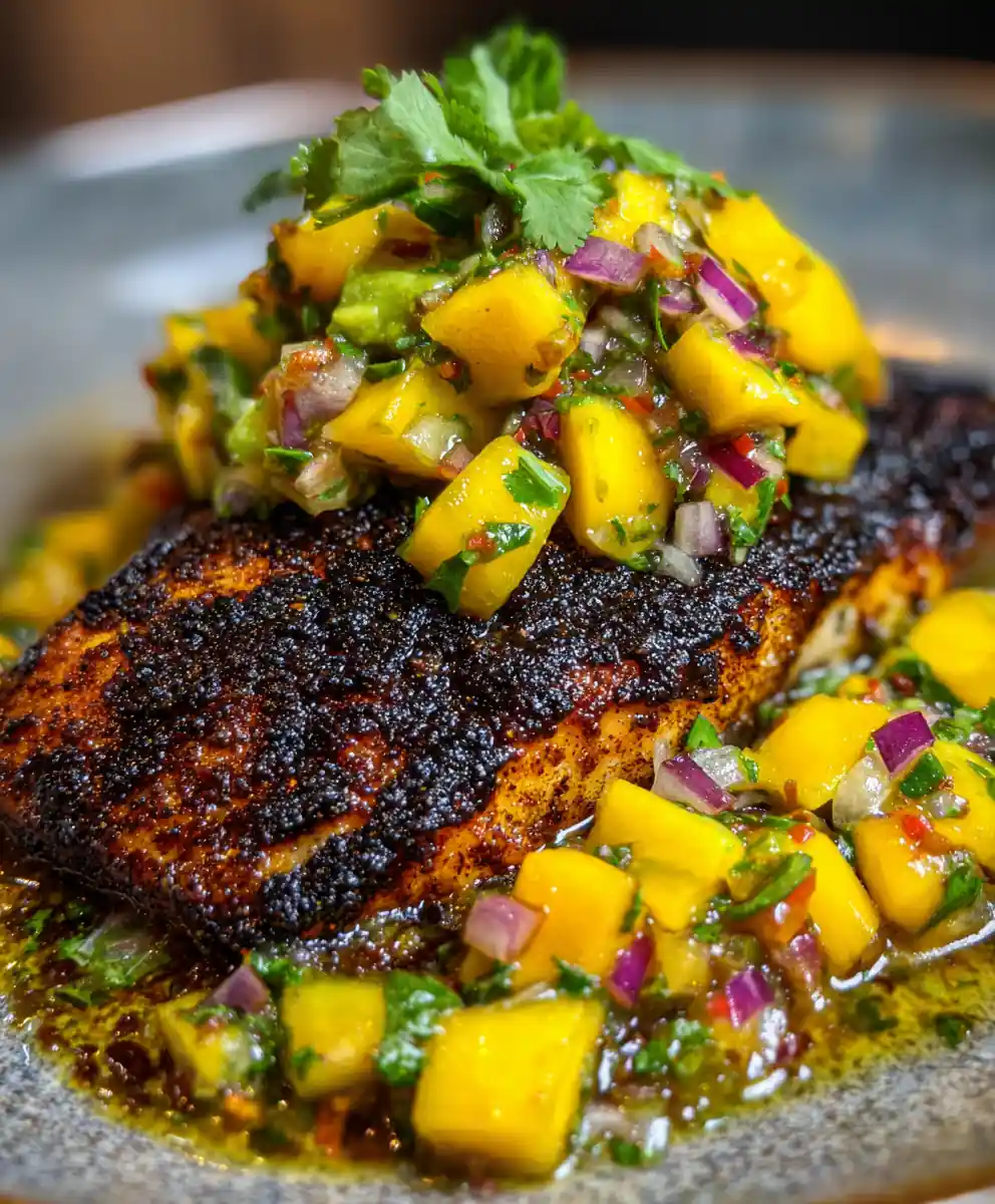 Blackened Fish Recipe With Mango Avocado Salsa 5 blackened fish recipe With Mango Avocado Salsa