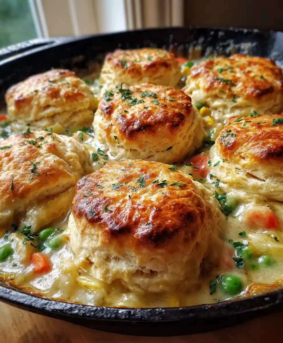 Chicken Pot Pie Recipe With Biscuits Skillet Amber Filling With Golden Lids 5 chicken pot pie recipe with biscuits Skillet Amber Filling with Golden Lids