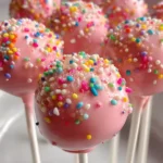 Easy Cake Pop Recipe Confetti Dipped Orbs With Strawberry Shell 4 Easy Cake Pop Recipe Confetti Dipped Orbs With Strawberry Shell 1762063419.9818013