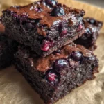 Healthy Brownie Recipe Dark Cocoa Squares With Blueberry Stain 4 Healthy Brownie Recipe Dark Cocoa Squares With Blueberry Stain 1762079728.3411925