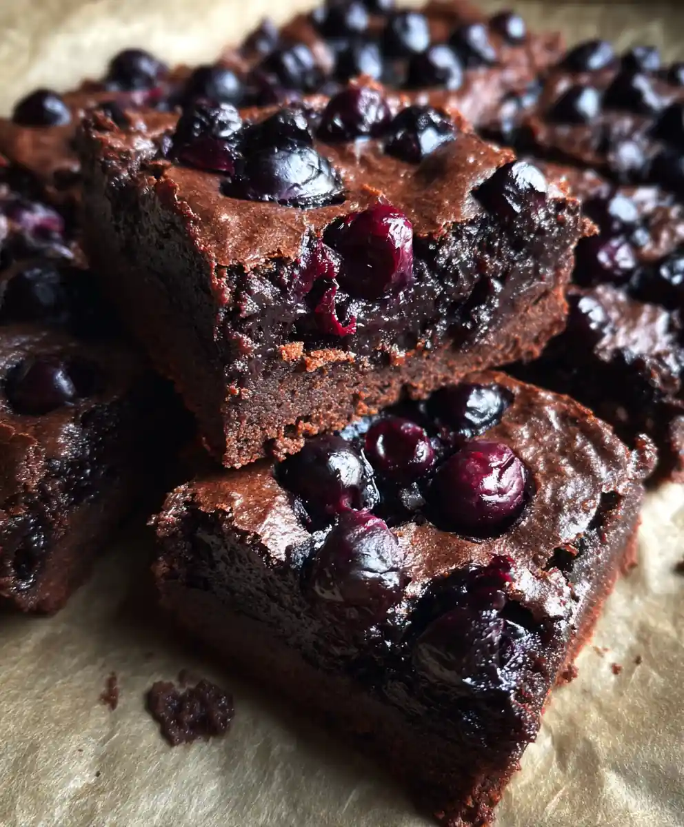 Healthy Brownie Recipe Dark Cocoa Squares With Blueberry Stain 5 healthy brownie recipe Dark Cocoa Squares with Blueberry Stain