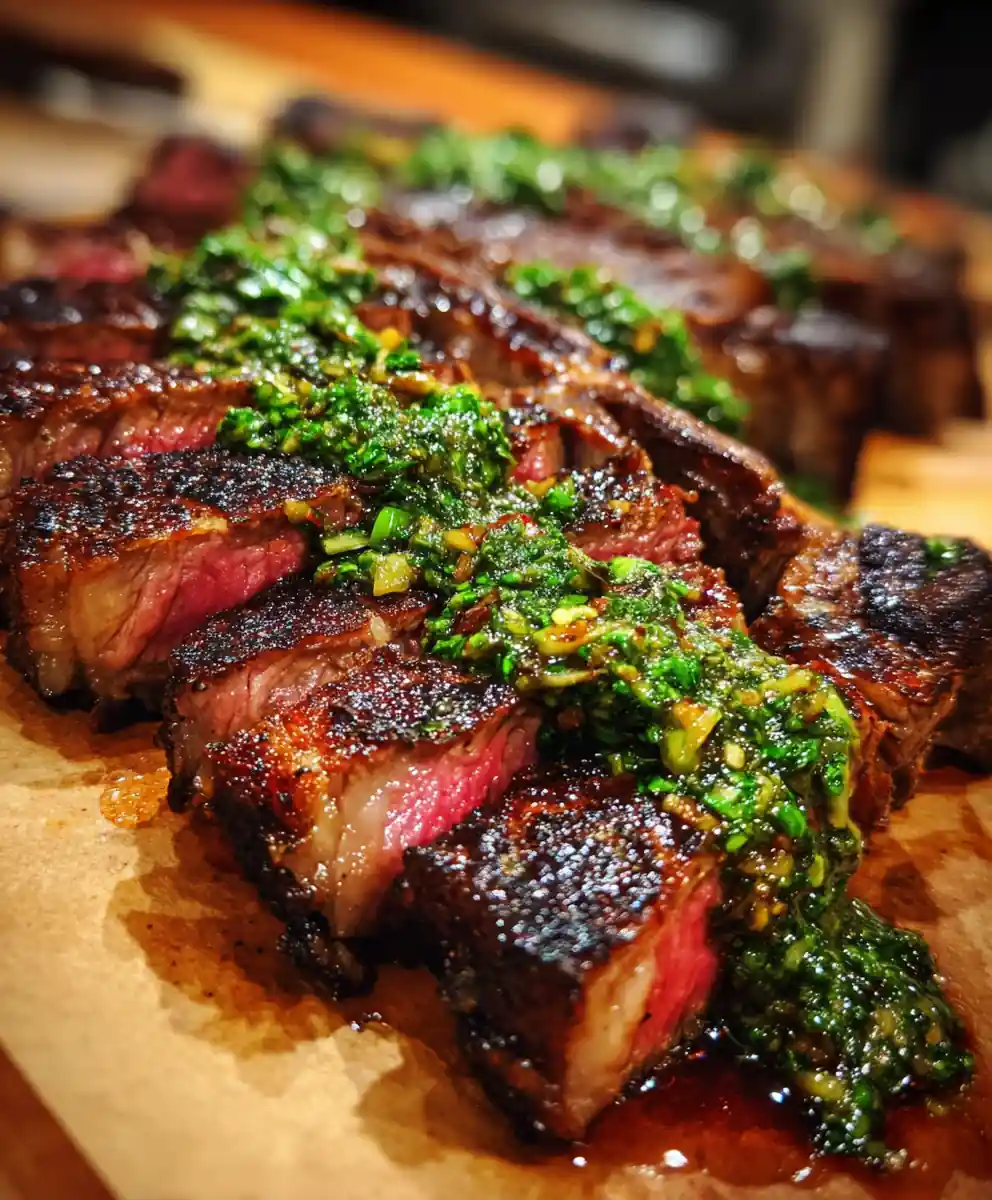 Porterhouse Steak Recipe With Charred Scallion Chimichurri 5 porterhouse steak recipe With Charred Scallion Chimichurri