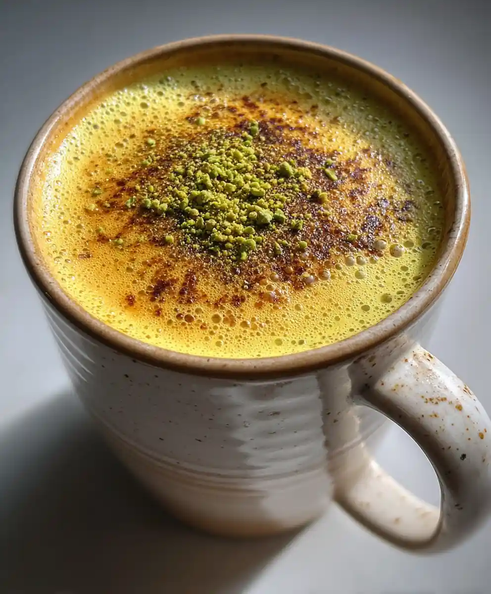 Turmeric Milk Recipe Golden Moon With Pistachio Dust 5 turmeric milk recipe Golden Moon with Pistachio Dust