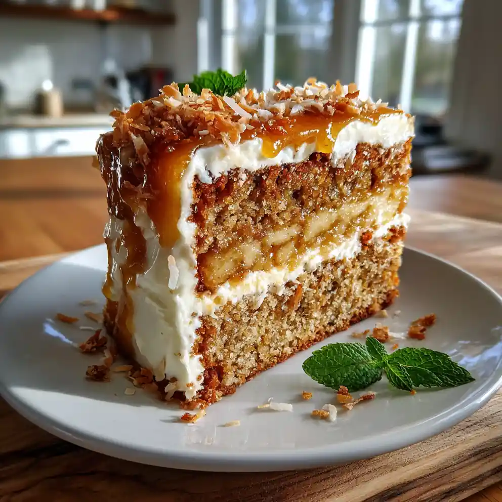 Banana Bread Cake With Salted Caramel Banana Swirl And Cream Cheese Frosting 4 Banana Bread Cake with Salted Caramel Banana Swirl and Cream Cheese Frosting