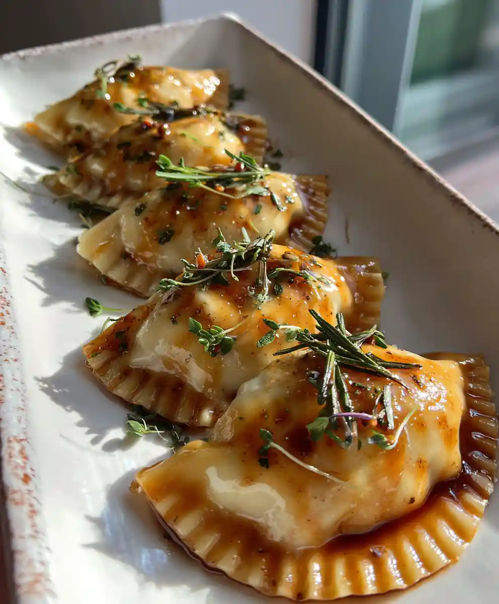 Beef Wellington Ravioli With Rosemary Balsamic Glaze 5 Beef Wellington Ravioli with Rosemary Balsamic Glaze