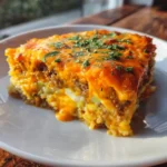 Cheesy Hamburger Rice Casserole With Chipotle Lime Cream Swirl 4 Cheesy Hamburger Rice Casserole With Chipotle Lime Cream Swirl 1767848675.2510529