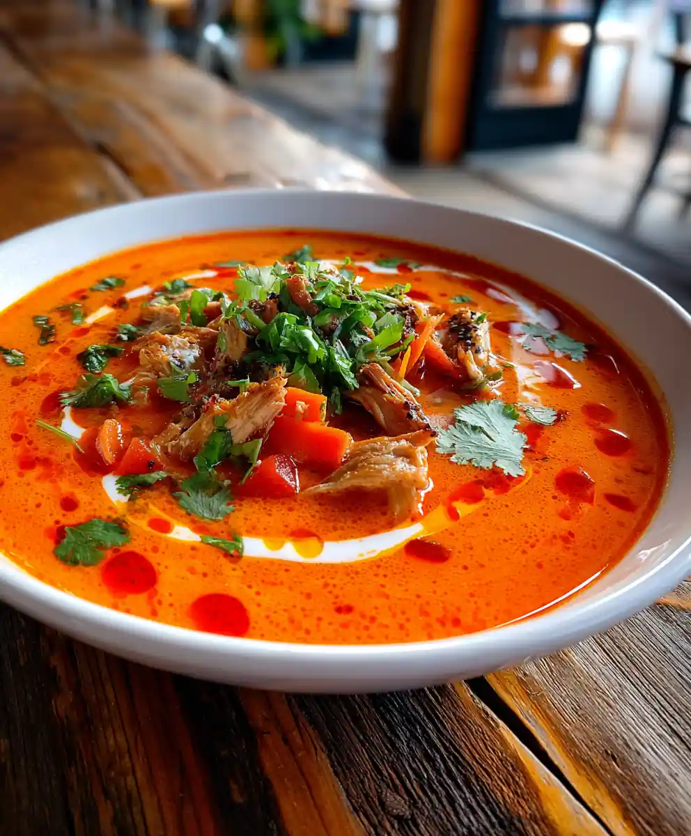 Copycat Carrabba'S Spicy Chicken Soup With Roasted Red Pepper Cream 5 Copycat Carrabba's Spicy Chicken Soup with Roasted Red Pepper Cream