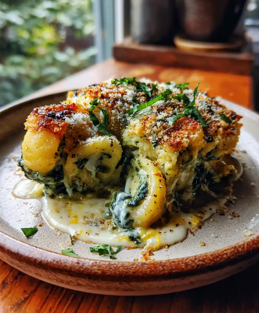 Creamy Pesto Spinach Gnocchi Bake With Lemon Ricotta Swirl 5 Creamy Pesto Spinach Gnocchi Bake with Lemon Ricotta Swirl