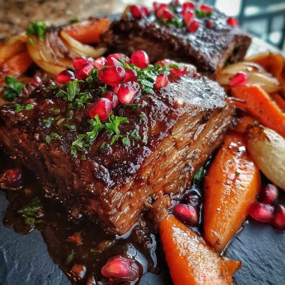 Crock Pot Pot Roast With Pomegranate Miso Glaze 4 Crock Pot Pot Roast with Pomegranate Miso Glaze