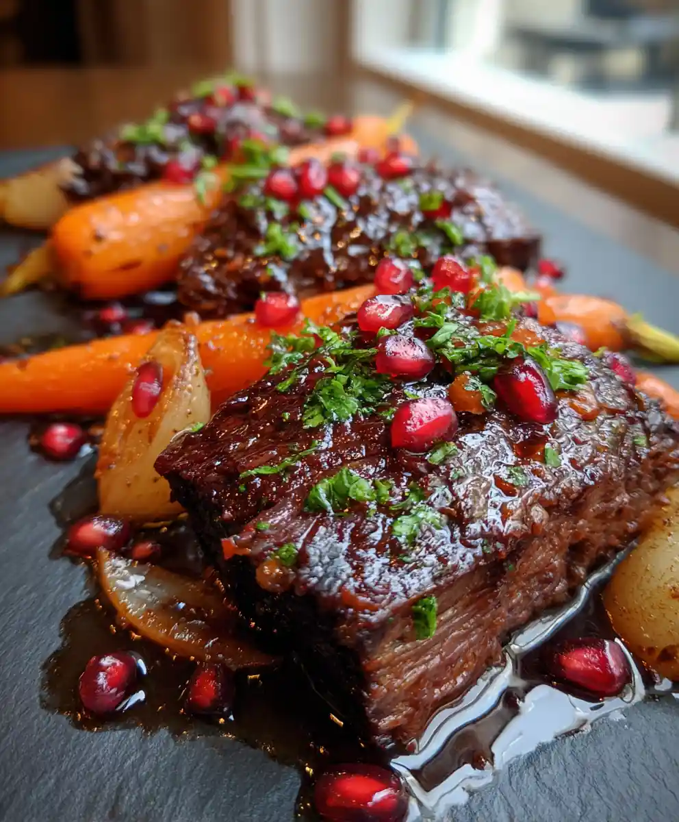 Crock Pot Pot Roast With Pomegranate Miso Glaze 5 Crock Pot Pot Roast with Pomegranate Miso Glaze