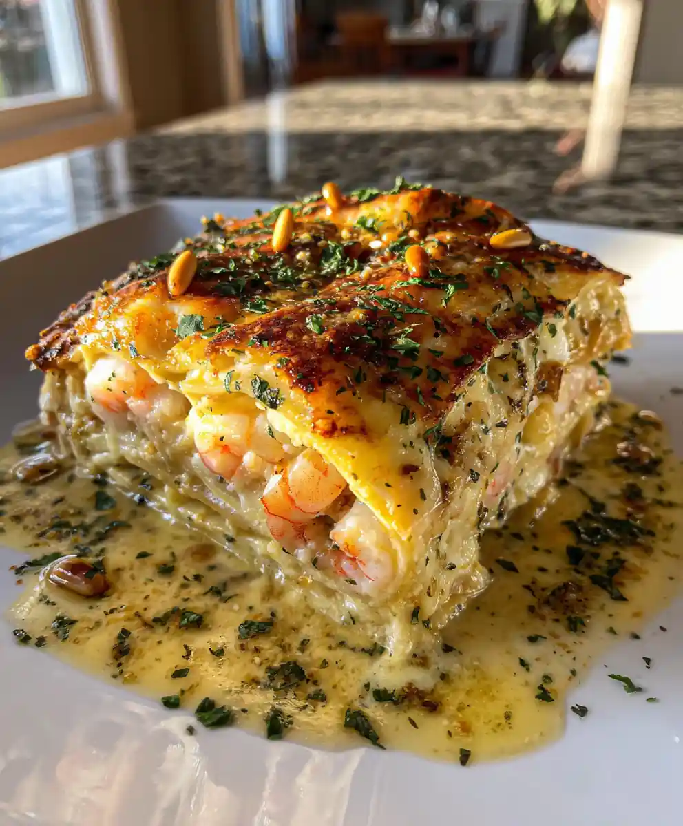 Garlic Butter Shrimp Scampi Lasagna With Lemon Herb Butter Swirl 5 Garlic Butter Shrimp Scampi Lasagna with Lemon Herb Butter Swirl