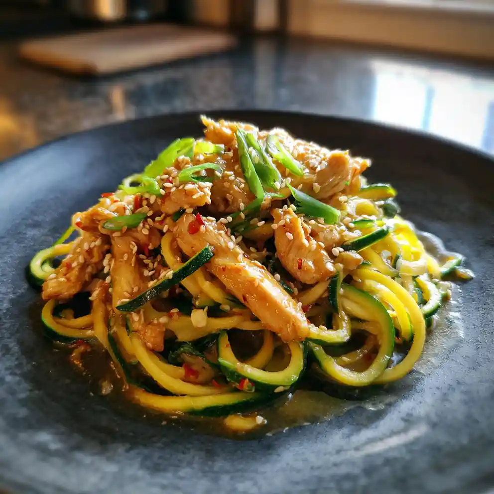 Garlic Chicken Zucchini Noodle Stir Fry With Lemon Ginger Glaze 3 Garlic Chicken Zucchini Noodle Stir Fry With Lemon Ginger Glaze 1767835393.0457482