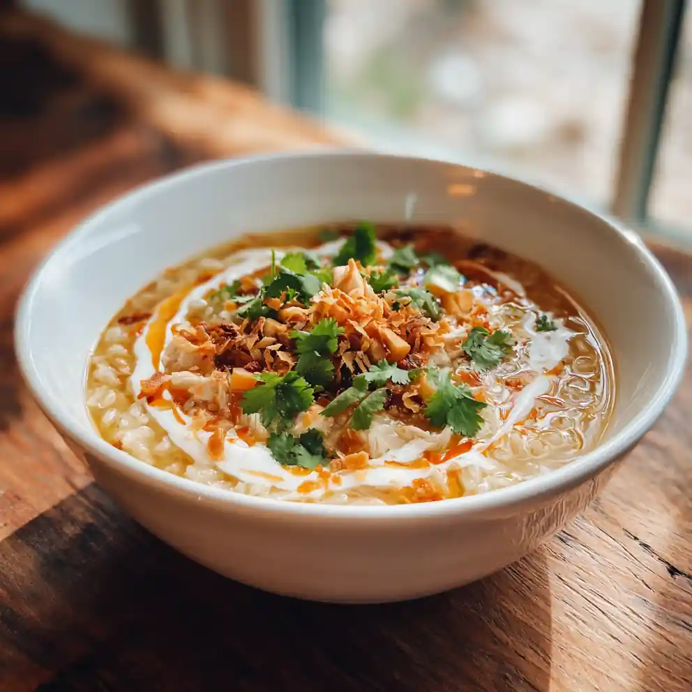 Ginger Chicken Rice Soup With Coconut Lime Cream Swirl 3 Ginger Chicken Rice Soup With Coconut Lime Cream Swirl 1767823258.3362331