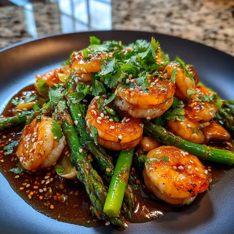 Honey Lime Sesame Shrimp, Asparagus & Mushroom Stir Fry 3 Honey Lime Sesame Shrimp Asparagus Mushroom Stir Fry 1767791774.9103541