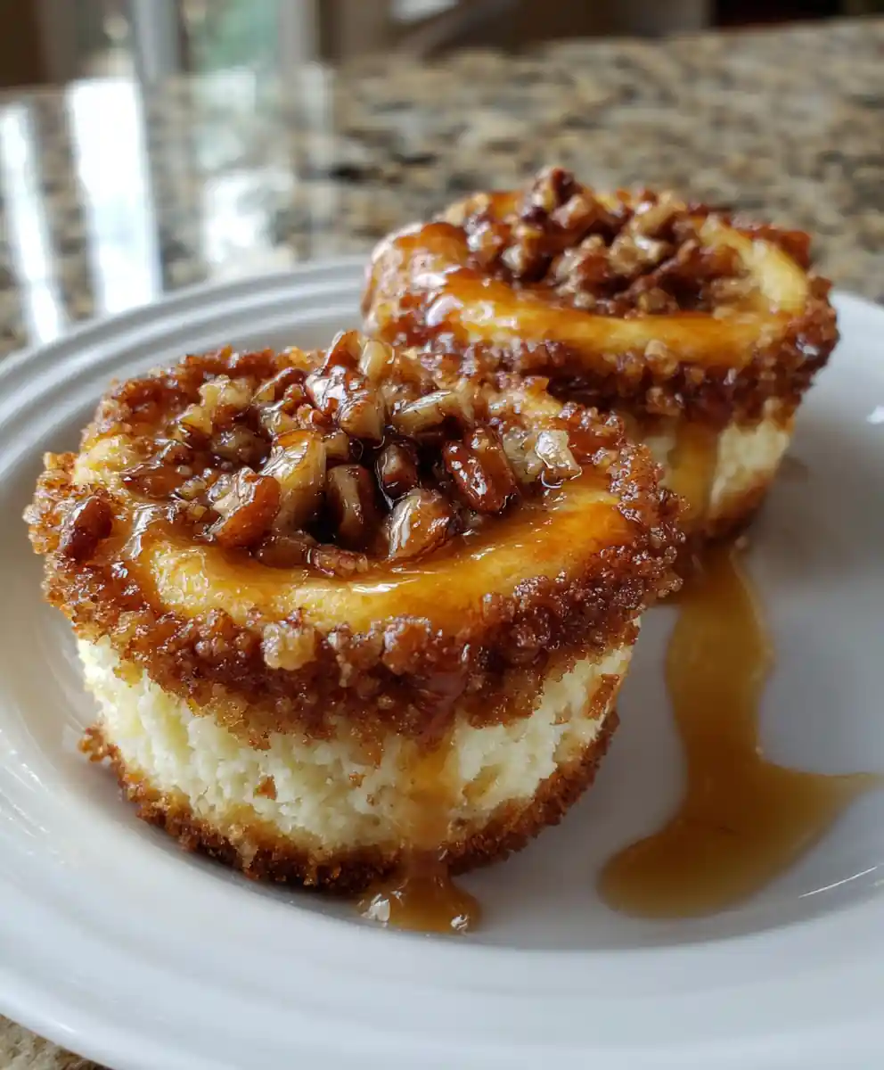 Honey Pecan Cheesecake Muffins With Gooey Caramel Swirl 5 Honey Pecan Cheesecake Muffins with Gooey Caramel Swirl
