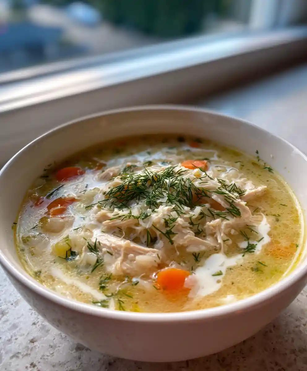 Lemon Greek Chicken Soup With Orzo And A Herb Yogurt Swirl 5 Lemon Greek Chicken Soup with Orzo and a Herb Yogurt Swirl