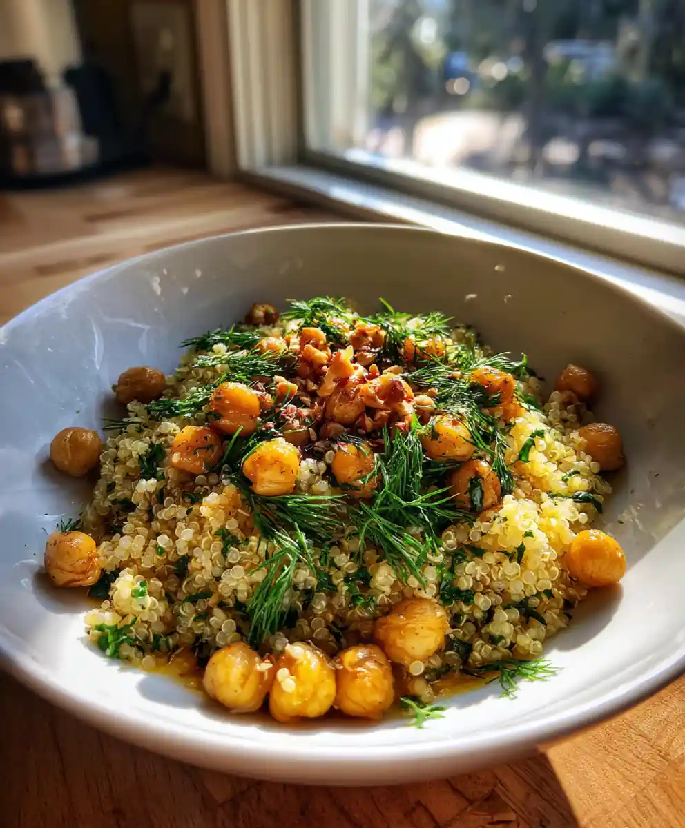 Lemon Herb Quinoa With Roasted Chickpeas And Smoked Paprika Olive Oil Drizzle 5 Lemon Herb Quinoa with Roasted Chickpeas and Smoked Paprika Olive Oil Drizzle