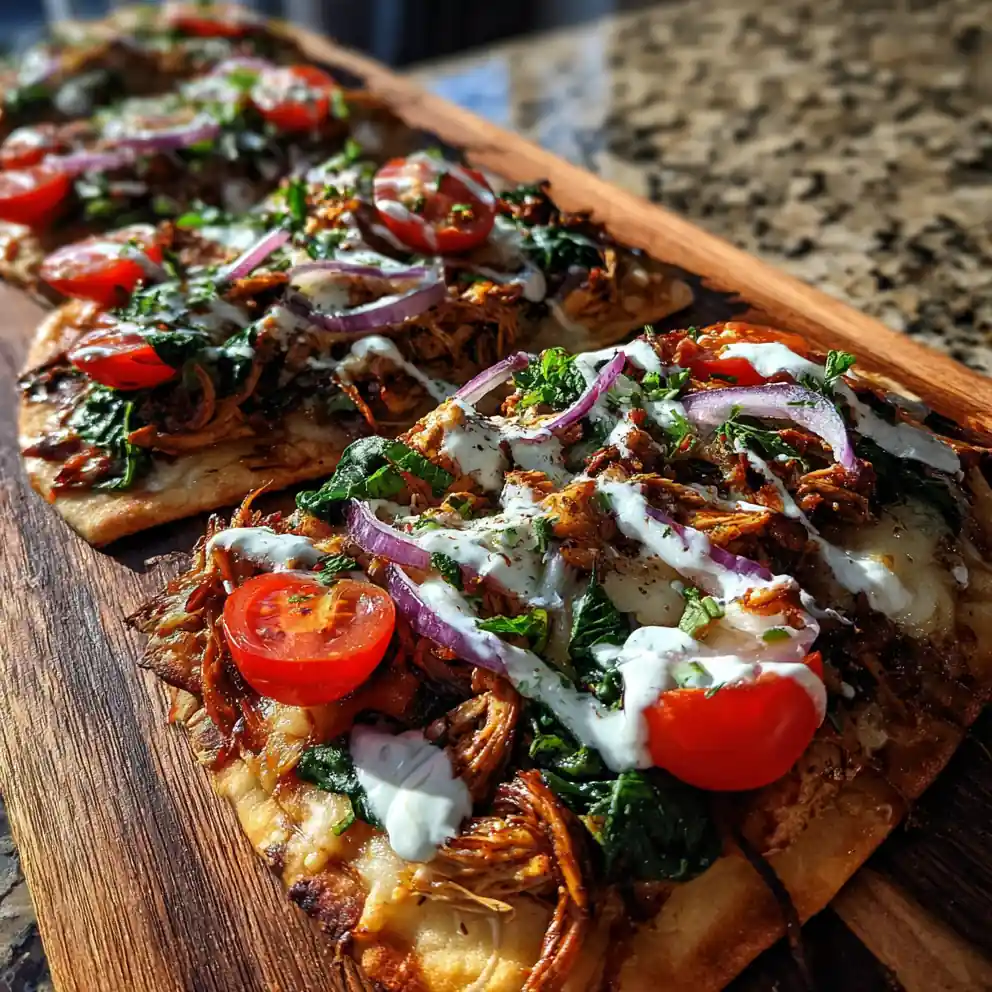 Mediterranean Chicken Naan Pizza With Garlic Lemon Yogurt Swirl 4 Mediterranean Chicken Naan Pizza with Garlic Lemon Yogurt Swirl