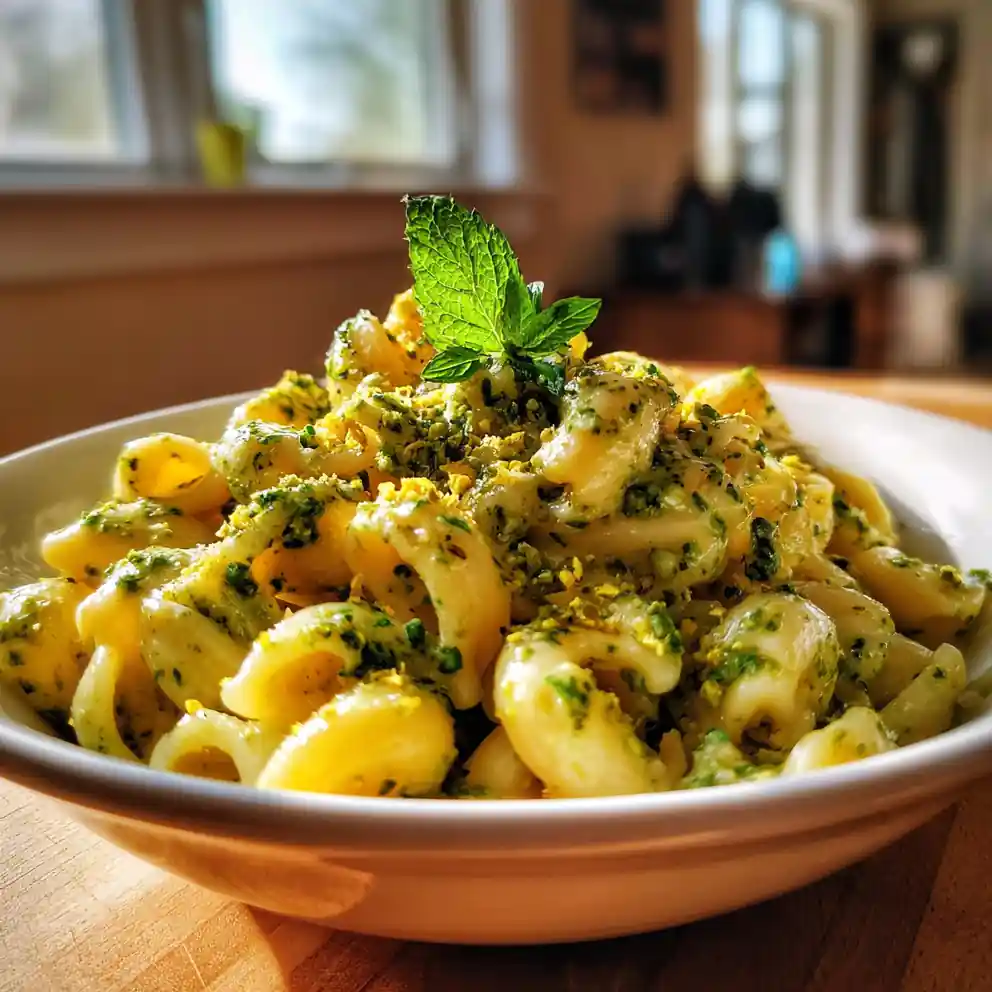 Pasta E Piselli With Mint Pistachio Pesto Swirl 4 Pasta e Piselli with Mint Pistachio Pesto Swirl