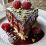 Raspberry Chocolate Lasagna With Pistachio Praline Crunch 4 Raspberry Chocolate Lasagna With Pistachio Praline Crunch 1767796145.6028101