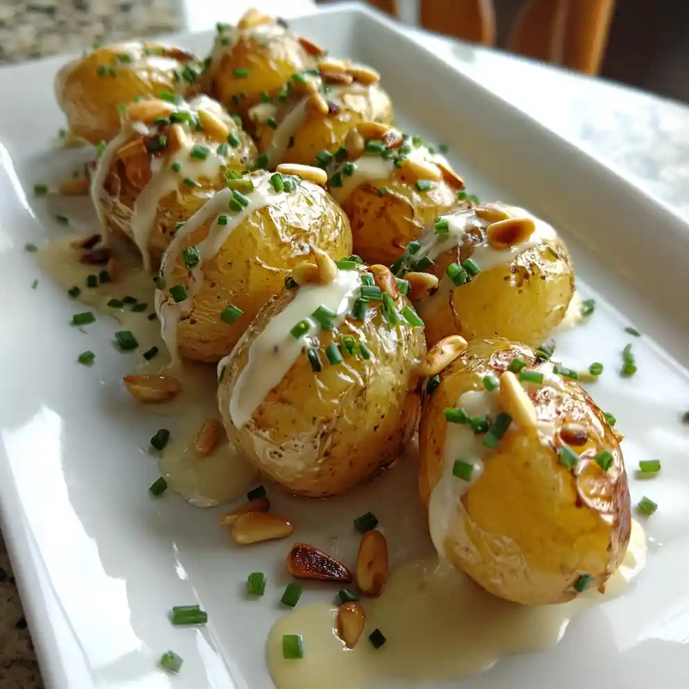 Roasted Baby Potatoes With Lemon Garlic Cream Sauce 4 Roasted Baby Potatoes with Lemon Garlic Cream Sauce