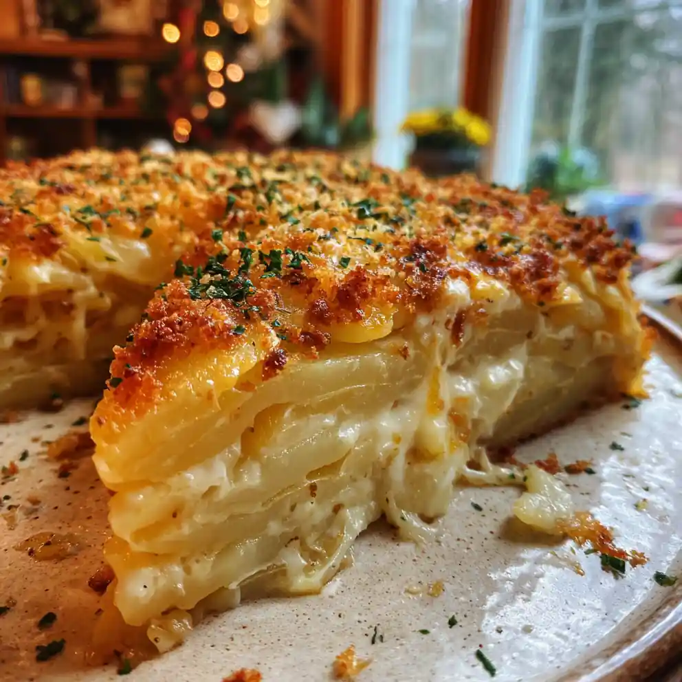 Saffron Swirled Cheesy Potato Side With Crunchy Almond Crumb 3 Saffron Swirled Cheesy Potato Side With Crunchy Almond Crumb 1767843512.005335