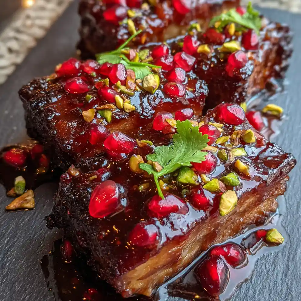 Slow Cooked Caramelized Beef Belly With Pomegranate Glaze 3 Slow Cooked Caramelized Beef Belly With Pomegranate Glaze 1767846868.3311675