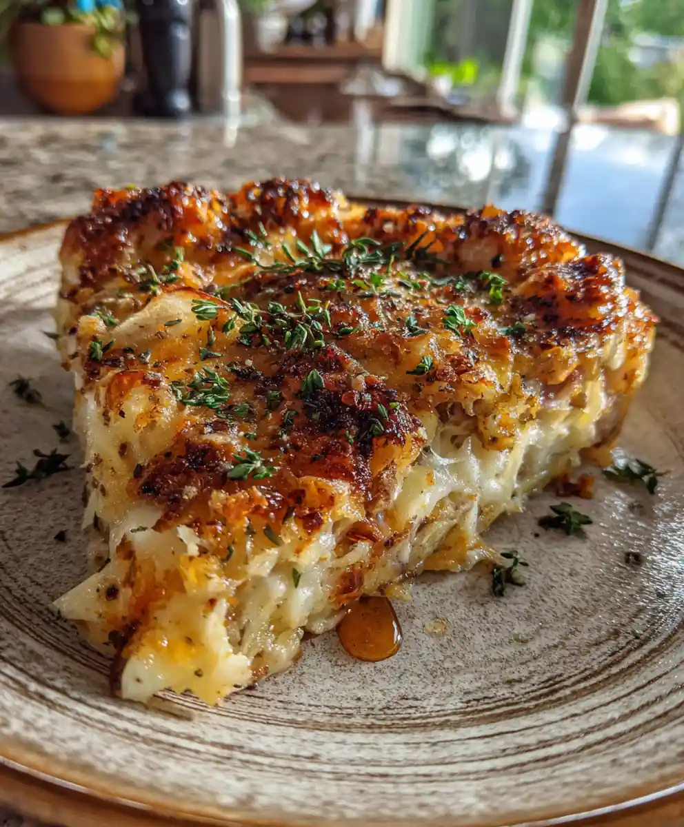 Smoked Chicken Sausage Cheesy Potato Casserole With Brown Butter Thyme Drizzle 5 Smoked Chicken Sausage Cheesy Potato Casserole with Brown Butter Thyme Drizzle