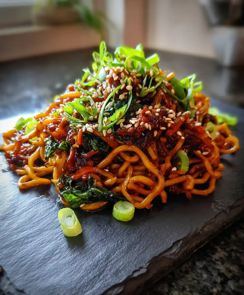 Smoky Black Bean Chili Shanghai Fried Noodles 5 Smoky Black Bean Chili Shanghai Fried Noodles