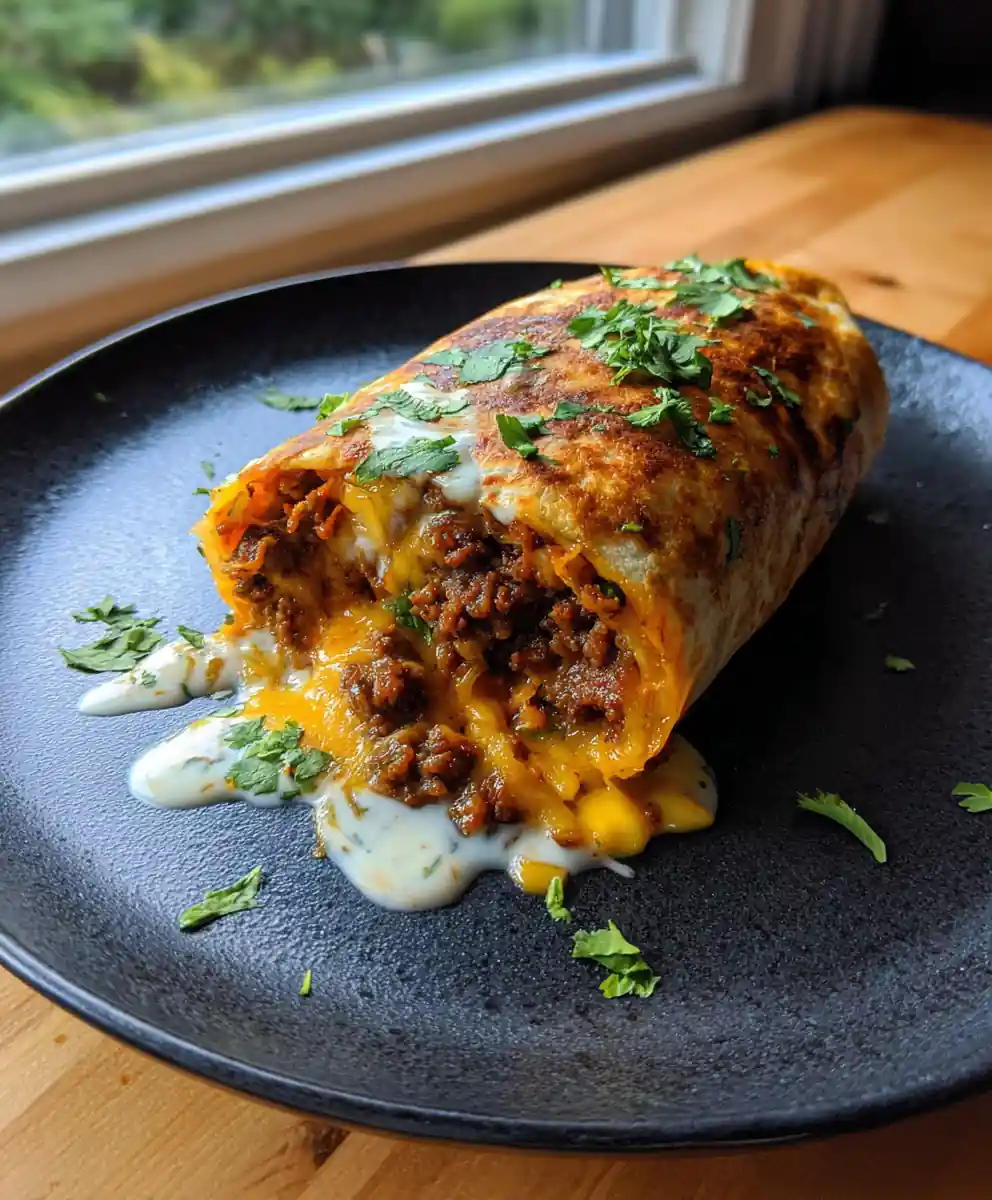 Smoky Chipotle Cheesy Potato Burritos With Lime Cilantro Drizzle 5 Smoky Chipotle Cheesy Potato Burritos with Lime Cilantro Drizzle