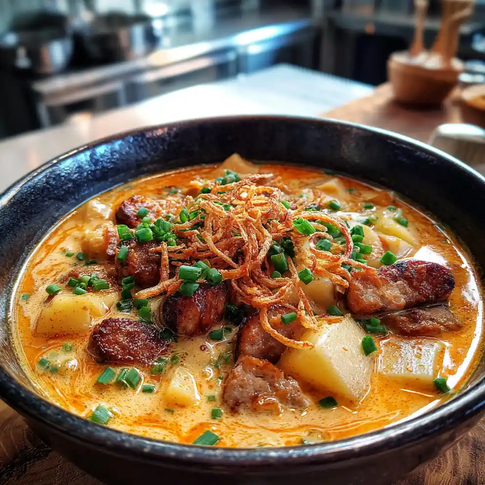 Smoky Paprika Cream Swirl Potato & Sausage Chowder 3 Smoky Paprika Cream Swirl Potato Sausage Chowder 1767810217.3493052