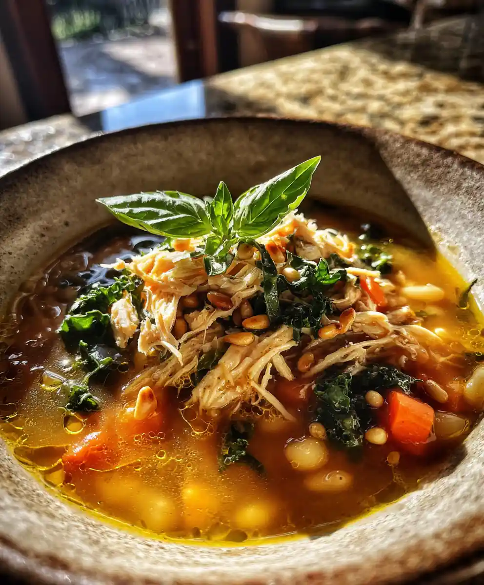 Tuscan Chicken Soup With Creamy Basil Ricotta Swirl 5 Tuscan Chicken Soup with Creamy Basil Ricotta Swirl